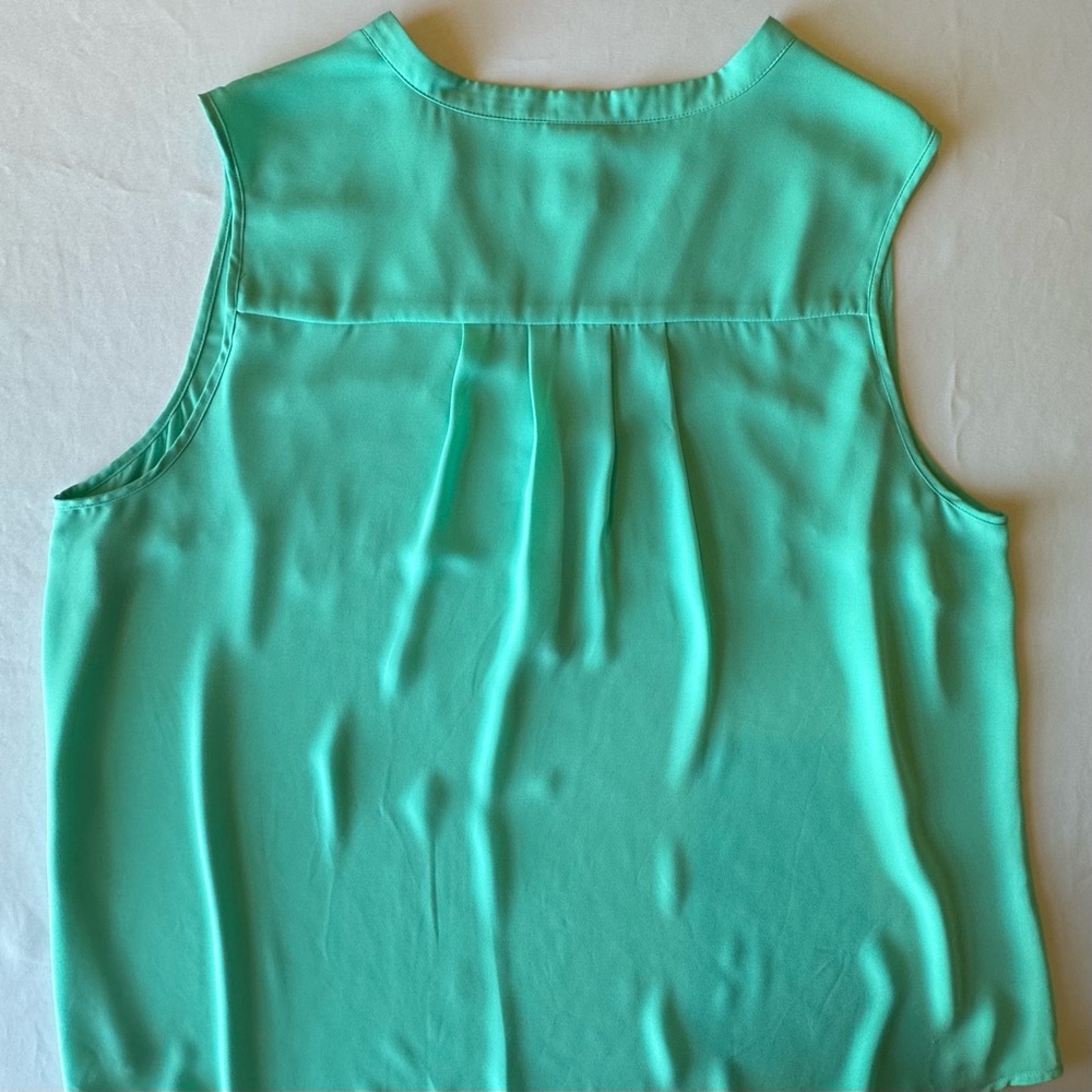 Torrid Womens Blouse Harper Georgette Sleeveless Bright Blue Collarless Tank 1X - Picture 11 of 16